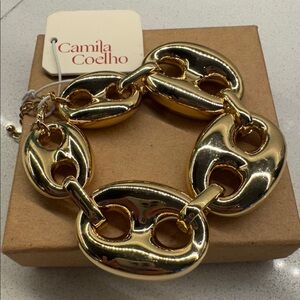 Camila Coelho Gold Tone Chain Link Bracelet